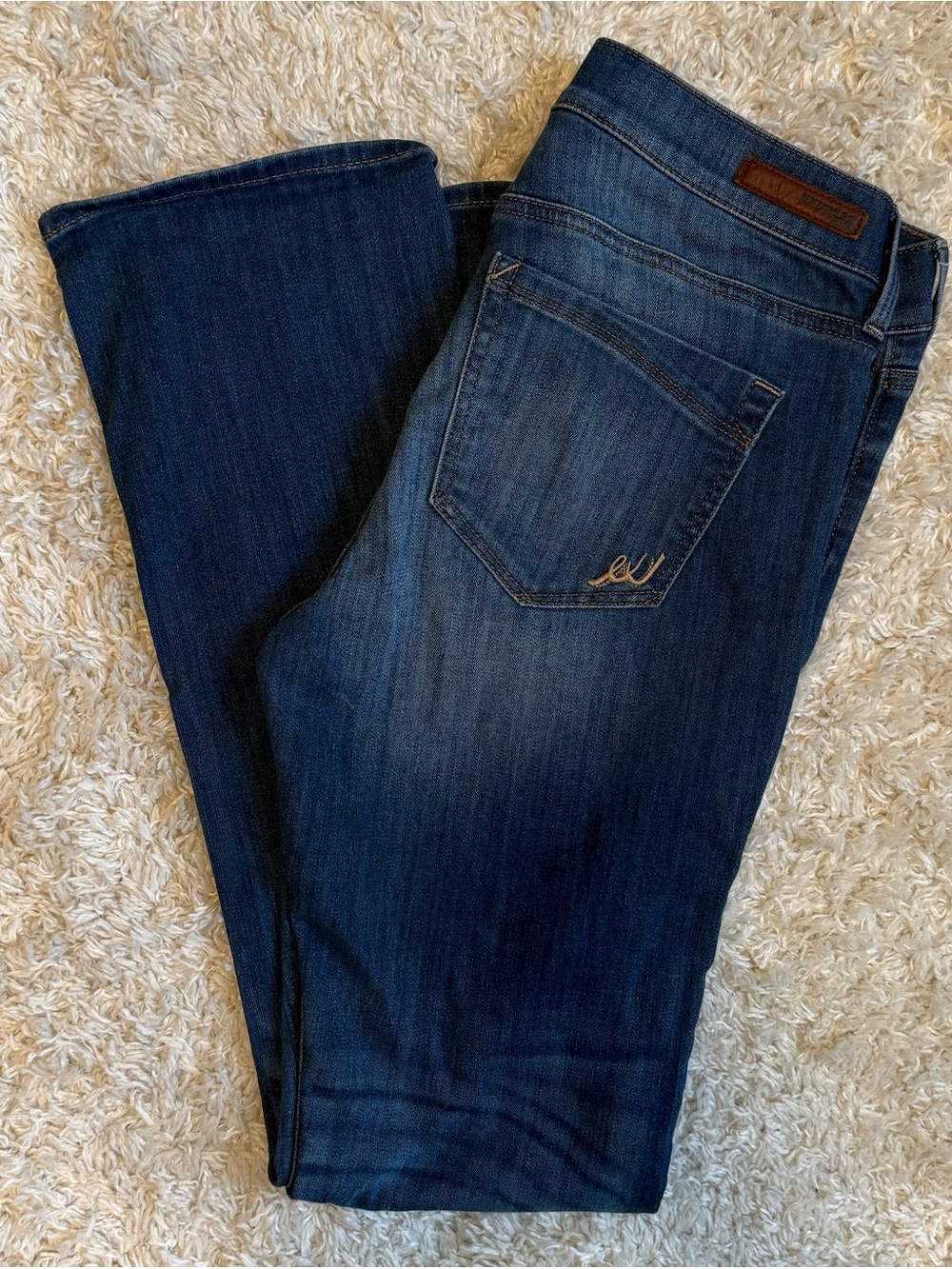Dark Blue Women's Denim Jeans - Express